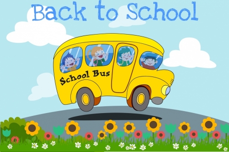 Image result for image of a school bus cartoon