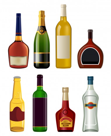 Liquor bottles vectors stock in format for free download 2.67MB