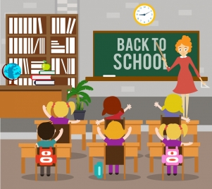 Animated Classroom Background Cartoon