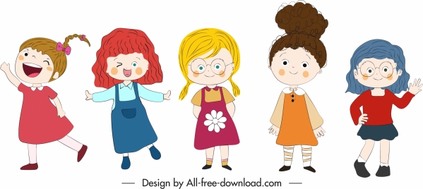 Girl Cartoon Cute Vector Fun Vectors Stock For Free Download About 115 Vectors Stock In Ai Eps Cdr Svg Format