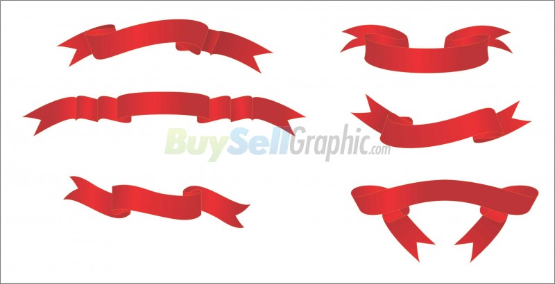 Ribbon banners set vector graphic royalty free download BuySellGraphic.com