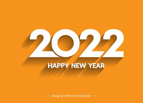 2022 calendar cover template elegant flat number decor