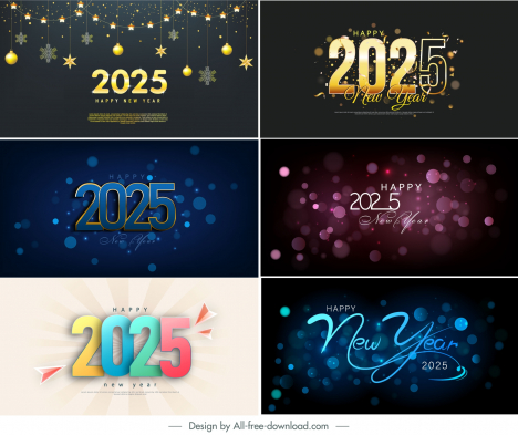 2025 new year backdrop templates collection elegant modern