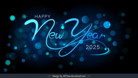 2025 new year background template contrast bokeh light