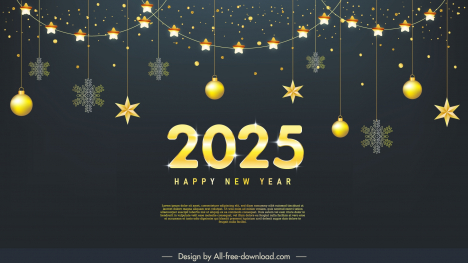 2025 new year xmas banner template modern elegance