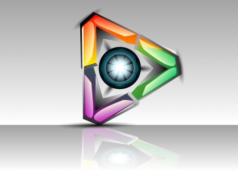 3d logo design vector