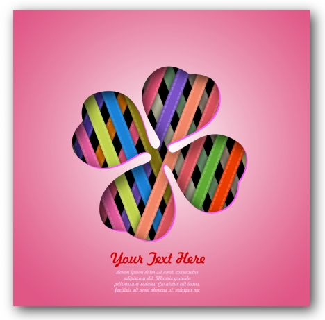 3d petals on pink background for card design