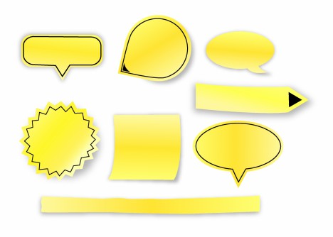 3D Sticky Notes and Pointers set