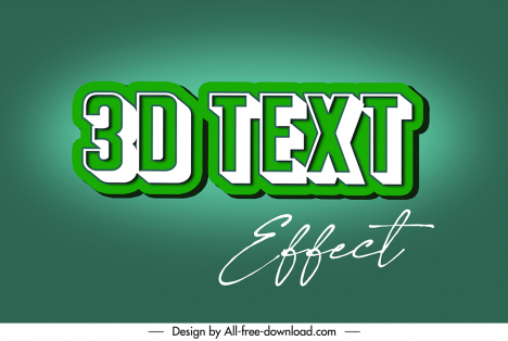3d text style design elements elegant modern design