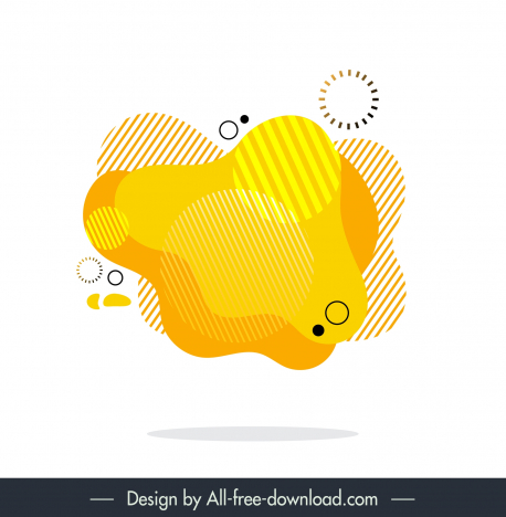 abstract background design elements yellow deformity shapes