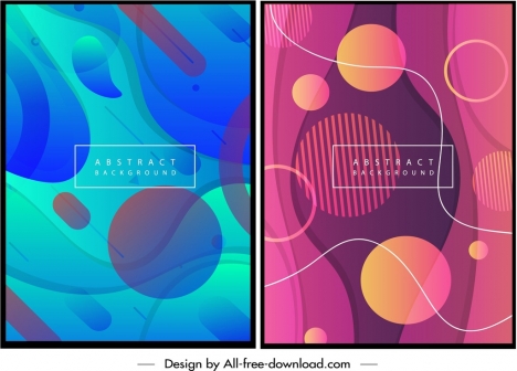 abstract background templates blue violet circles swirl ornament