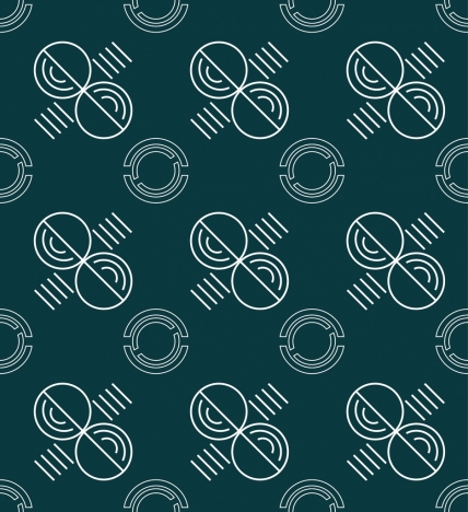 abstract circles pattern repeating style design