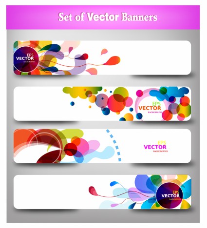 Abstract colorful web headers.