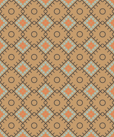 abstract geometric pattern classical colored seamless design