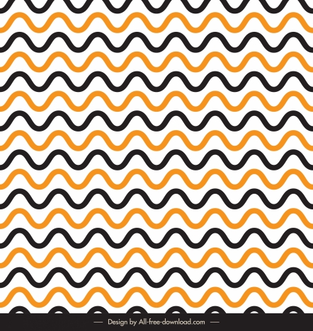 abstract pattern template symmetrical waving curved lines sketch