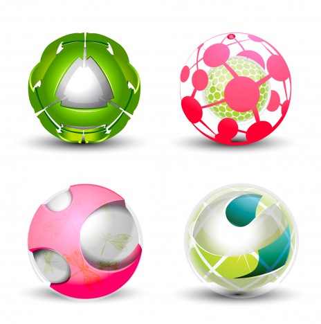 abstract shape sphere design