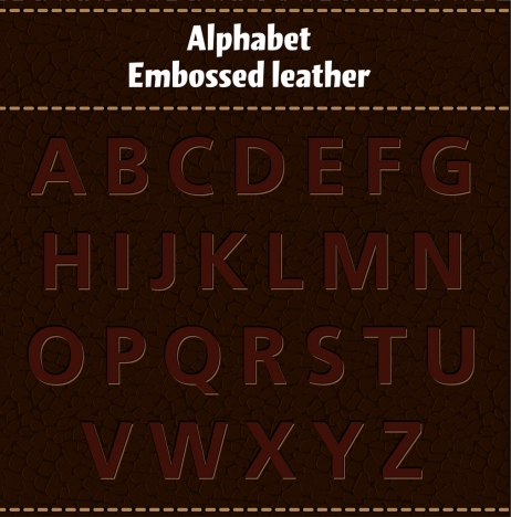 Alphabet background dark leather design vectors stock in format for ...
