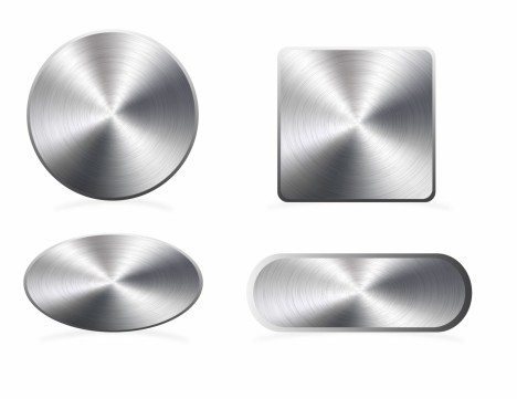 Aluminium buttons | blank set
