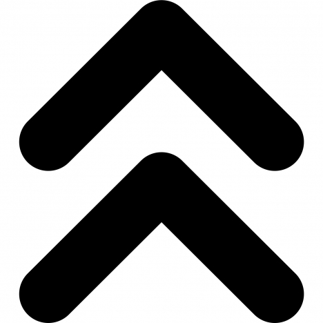 angle double up icon flat arrow shape