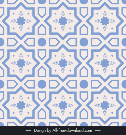 arabic pattern template flat classical symmetrical repeating geometric design