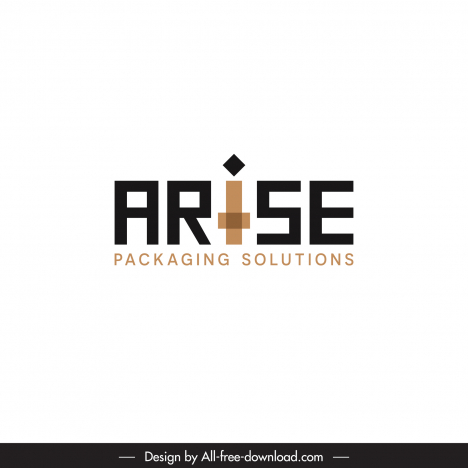 arise logotype modern elegant flat stylized texts sketch