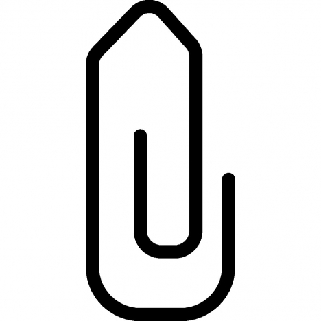 attach sign icon flat paperclip sketch