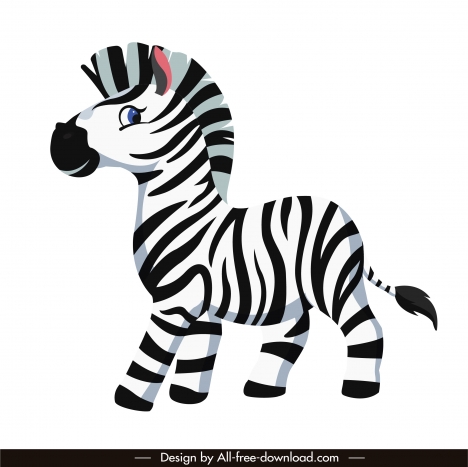 Baby zebra icon cute cartoon sketch vectors stock in format for free  download 