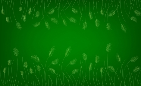 barley background green design repeating handdrawn sketch