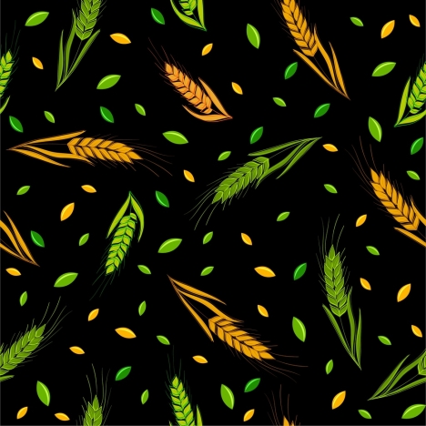 barley background yellow green decor repeating style