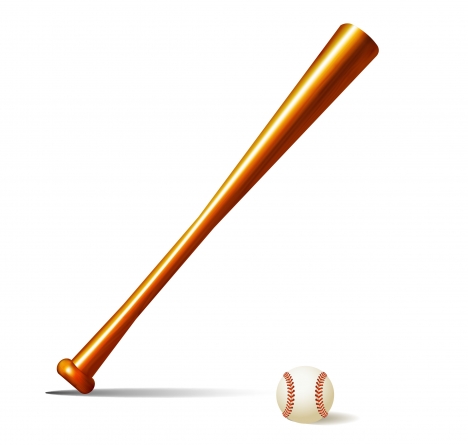 base ball bat and ball