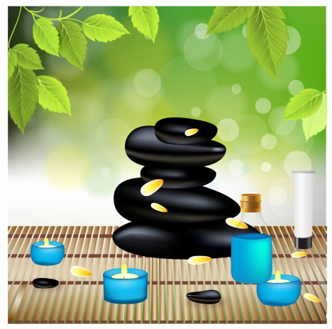 Beautiful Spa Composition With Zen Stones