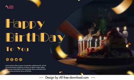 Premium Photo | Birthday cake with candles food anniversary concept cover  banner backgroundvertical background