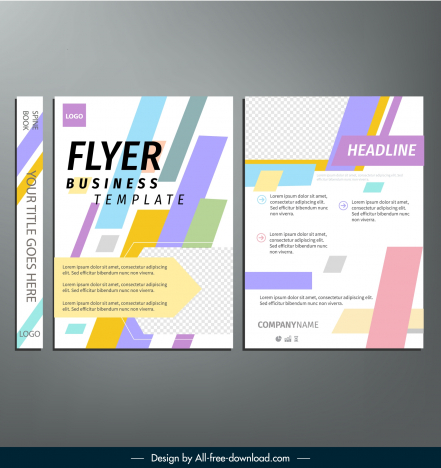 book cover  template colorful geometric shapes