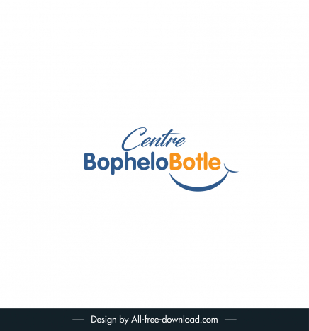 bophelo botle centre logo life is beautiful logotype elegant flat texts sketch