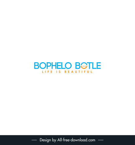 bophelo botle centre logotype elegant flat texts design