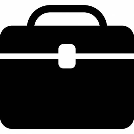 briefcase computing icon flat black white sketch
