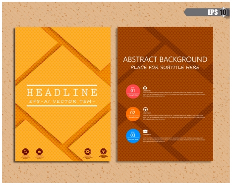 brochure design with dark abstract background