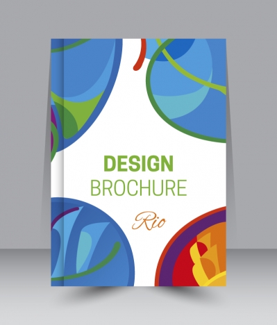 brochure design with olympic event illustration