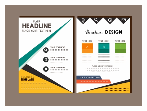 brochure template design with bright modern style