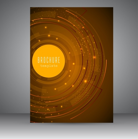 brochure template technology concept design sparkling light decoration