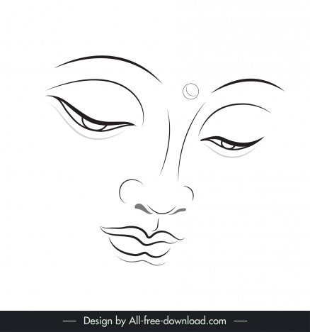 Paper Black And White Lord Buddha One Eye Pencil Sketch, Size: 22
