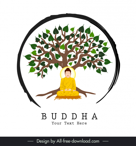 Buddha statue logo vector flat design template Stock Vector Image & Art -  Alamy