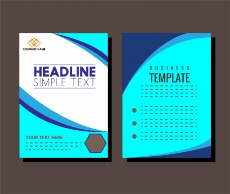 business brochure cover design in blue