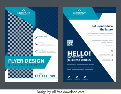 business brochure cover templates elegant contrast decor