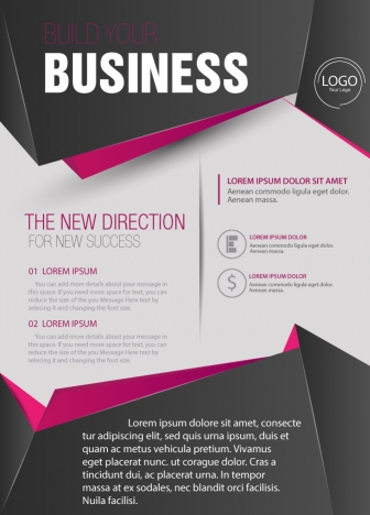 business brochure design with 3d style