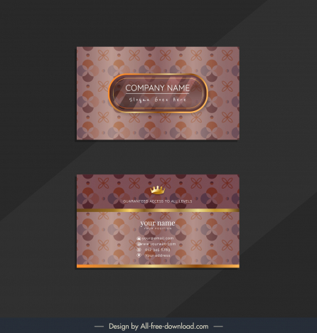 business card template elegant glass texture floral decor
