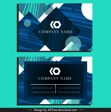 business card template flat modern abstract geometric decor