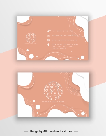business card template nature theme dynamic abstract decor