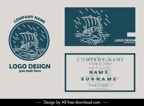 business card template ocean free download