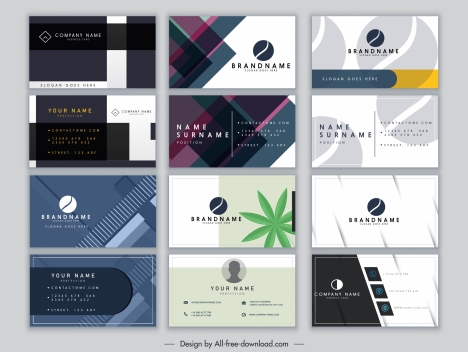 business cards templates collection modern elegant decor